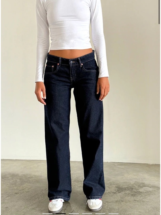 Motel Rocks Denim - Motel Rocks Low Rise Parallel Jeans In Indigo Size 26